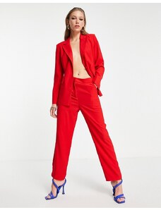 Pantalones rojo fuego de pernera recta de Extro & Vert