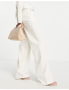 Pantalones blanco hueso de talle alto y pernera ancha de Extro & Vert