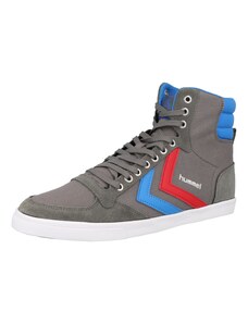 Hummel Zapatillas deportivas altas 'Slimmer Stadil' azul / gris / gris oscuro / rojo