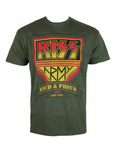 Camiseta metalica de los hombres Kiss - EJÉRCITO Afligido Logo - HYBRIS - ER-1-KISS009-H71-7-DG