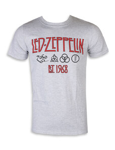 NNM Camiseta para hombre Led Zeppelin - Símbolos Est 68 Deportes Gris - RTLZETSSGSYM