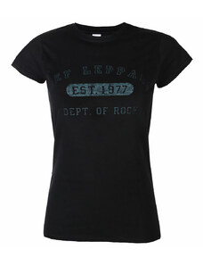 Camiseta para mujer Def Leppard - Logo Colegial - NEGRO - ROCK OFF - DEFLTS01LB