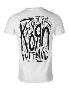 Camiseta para hombre Korn - Scratched Type - BLANCO - ROCK OFF - KORNTS08MW