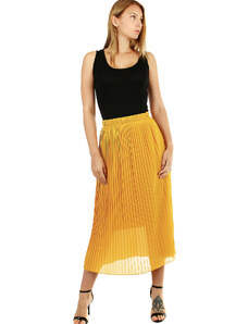 Glara Pleated midi skirt with smaller folds