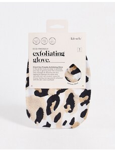Guante exfoliante para el cuerpo con estampado de leopardo de Kitsch-Multicolor