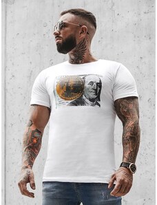 Camiseta de hombre de blanco OZONEE O/BL2260Z