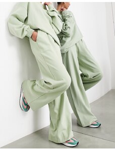 Pantalones verde salvia de talle alto de punto texturizado de ASOS EDITION