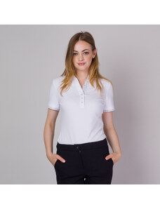 Willsoor Camisa para mujer en color blanco con lunares 14156