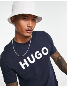 Hugo Red Camiseta azul marino con logo Dulivio de Hugo