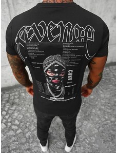Camiseta de hombre negra OZONEE O/T108/3