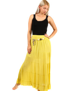 Glara Single Color Long Women's Maxi Skirt