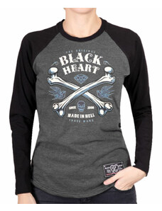 Camiseta mangas largas BLACK HEART para mujer - BONES RG - GRIS - 9556