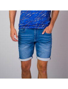 Willsoor Pantalones cortos para hombre color azul 14260