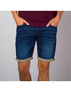 Willsoor Pantalones cortos para hombre color azul oscuro 14261