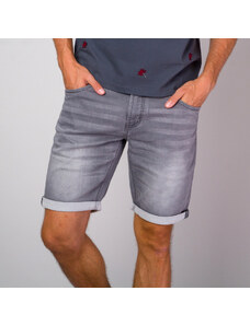 Willsoor Pantalones cortos para hombre color gris 14262