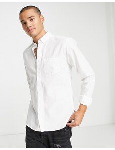Camisa Oxford blanca abotonada de corte slim de Only & Sons-Blanco