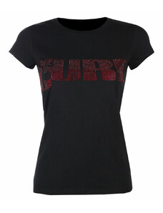 Camiseta Cure para mujer - Diamante logo- NEGRO - ROCK OFF - CURETS13LB