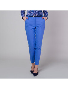 Willsoor Pantalones sociales de mujer en color azul 13668