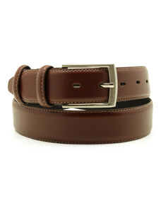 Willsoor Cinturón de cuero marrón para hombres con hebilla clásica 13763