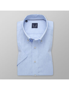 Willsoor Camisa Slim Fit Color Azul Claro Con Añadidura De Lino Para Hombre 13884