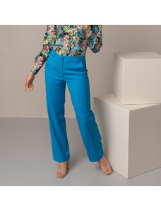 Willsoor Pantalones de noche para mujer en color azul 13952