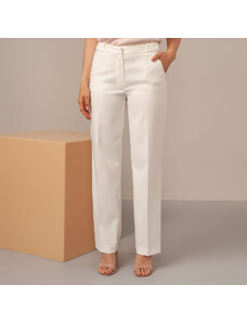 Willsoor Pantalones de noche para mujer en color blanco 13961