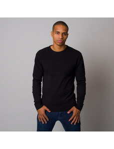 Willsoor Moderno suéter negro para hombres 13083