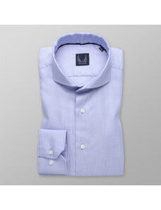 Willsoor Elegante camisa slim fit azul claro con delicado patrón para hombres13194