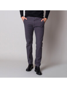 Willsoor Pantalones chinos grises para hombres con patrón fino 13365