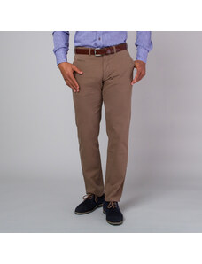 Pantalones de hombre Chinos en marrón claro con estampado liso 13367