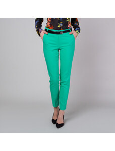 Willsoor Pantalones formales de mujer color verde 13691