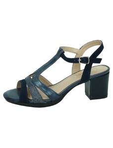 Zapatos de mujer azul marino, con tacón -
