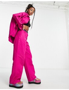 Pantalones rosa intenso de pernera ancha de JJXX (parte de un conjunto)