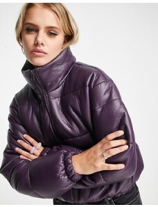 Chaquetas y abrigos mujer violetas, de piel - GLAMI.es