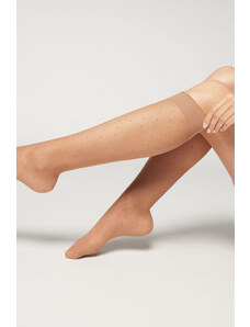 Calzedonia Calcetines estampados por la rodilla Mujer Natural Tamaño TU