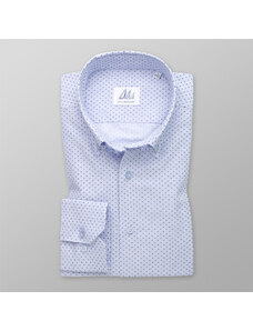 Willsoor Camisa Slim Fit Color Celeste Con Patrón Geométrico Para Hombre 14420