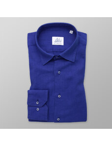Willsoor Camisa Slim Fit Color Azul Con Estampado Liso Para Hombre 14424