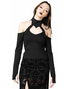 Camiseta de mujer con mangas largas (top) KILLSTAR - Oralia Cold - Negro - KSRA006068