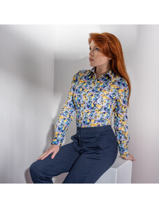 Willsoor Camisa de colores para mujer con estampado floral 14409