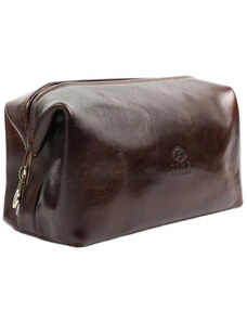 Glara Genuine leather cosmetic bag