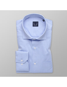 Willsoor Camisa clásica para hombre en color azul claro con un fino estampado 14565