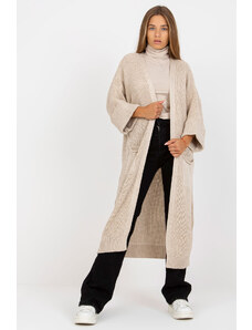 Glara Long knitted cardigan with wool