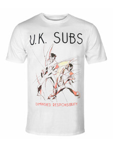 Camiseta para hombre UK SUBS - DIMINISHED RESPONSIBILITY - BLANCO - PLASTIC HEAD - PH12515