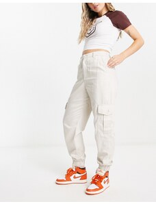 Pantalones cargo color crudo con bajos ajustados de JJXX-Blanco