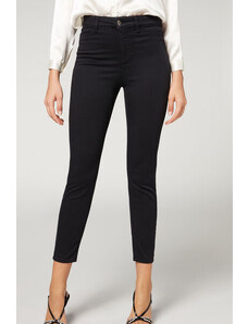 Calzedonia Vaqueros Skinny Termicos Soft Touch Mujer Negro Tamaño L
