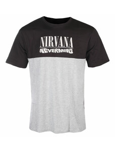 Camiseta para hombre NIRVANA - NEVERMIND - GRIS MARLA/NEGRO - AMPLIFIED - ZAV831K42