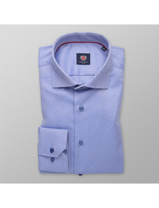 Willsoor Camisa Slim Fit Color Celeste Con Rayas Sutiles Para Hombre 14660