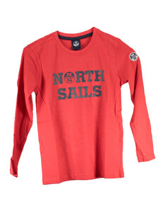 Camiseta NiÑo Manga Larga North Sails Roja