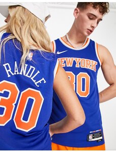 Camiseta azul sin mangas unisex con diseño de Julius Randle de los New York Knicks de la NBA de Nike Basketball