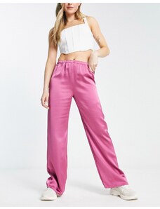 Pantalones rosas holgados de pernera recta de Urban Revivo